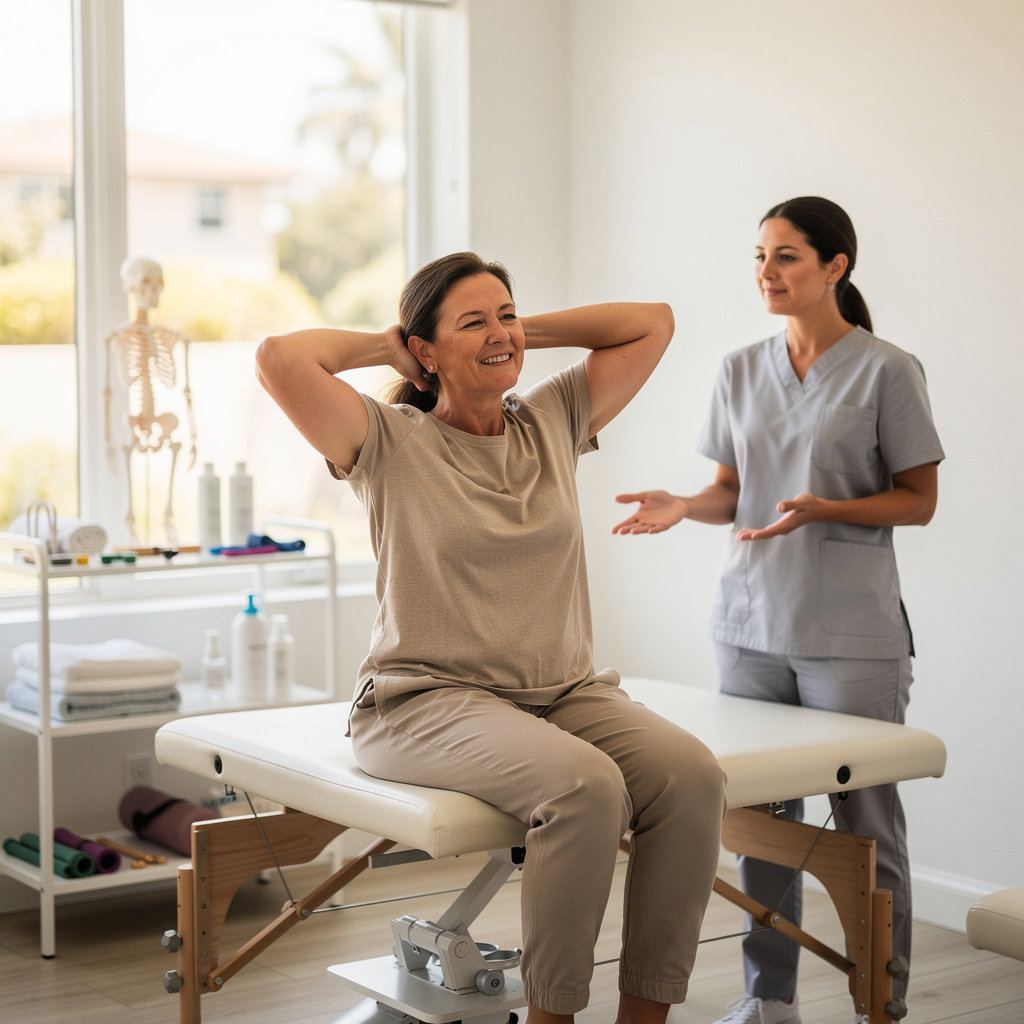 Wagner Chiropractic patient receiving non-surgical pain management treatment in Santa Barbara