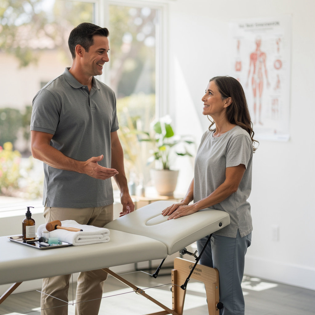 Wagner Chiropractic professional providing a spinal adjustment to a patient in Santa Barbara
